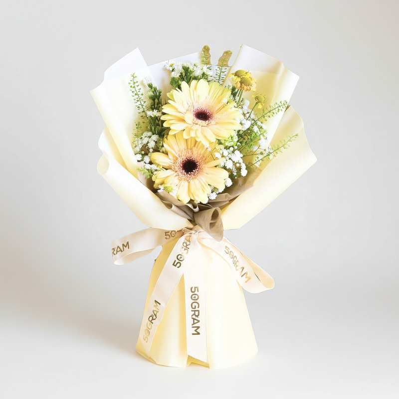 Petal Pop Champagne Daisy Hand Bouquet