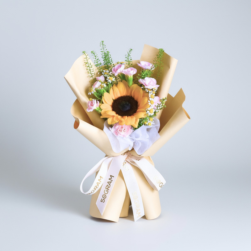 Sandy Spark Sunflower Hand Bouquet
