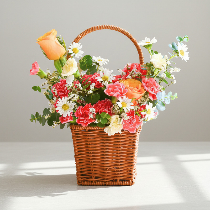 Lunar Bloom Flower Basket