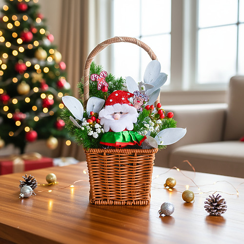 Christmas charm flower basket fp 1