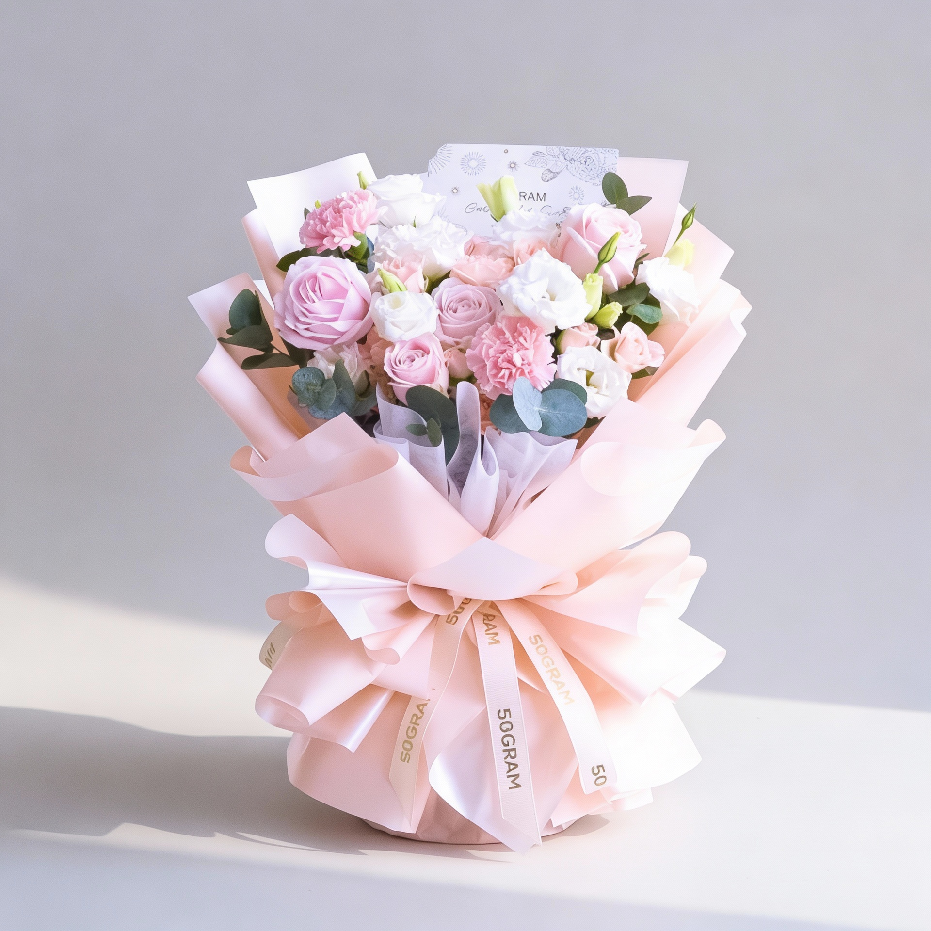 Amore Blossom Pink Rose Valentine Hand Bouquet