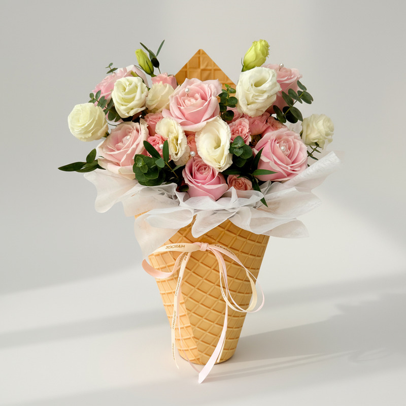 Cupid’s Creamery Valentine Ice Cream Hand Bouquet