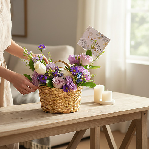 Graceful garden flower basket fp 2