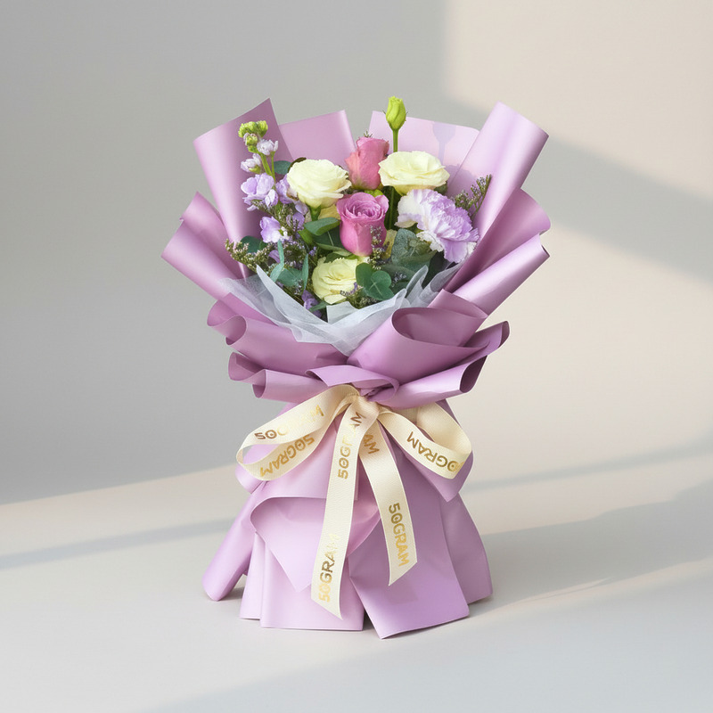 Purple Reign Women's Day Mini Hand Bouquet